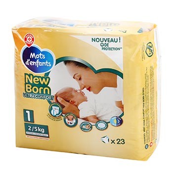 Change bébé - MOTS D'ENFANTS - Nouveau né - T1 - 2/5kg - x23 - Drive  Z'eclerc