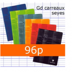 Cahier 24x32, Grand Carreaux, 96p