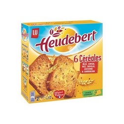 Biscottes Heudebert 6 céréales x34 - 300g